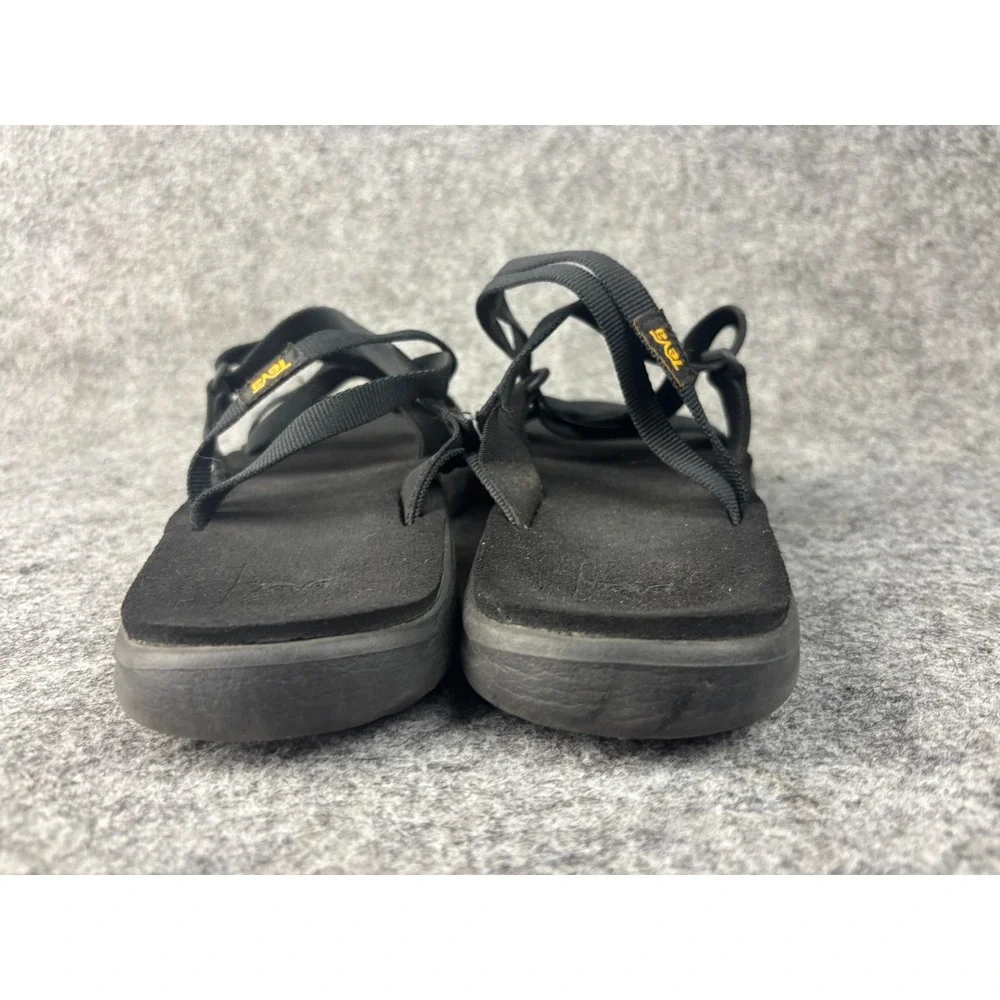Teva Voya Infinity Sandals Womens 9 Black Strappy Lightweight Comfort 1099269
